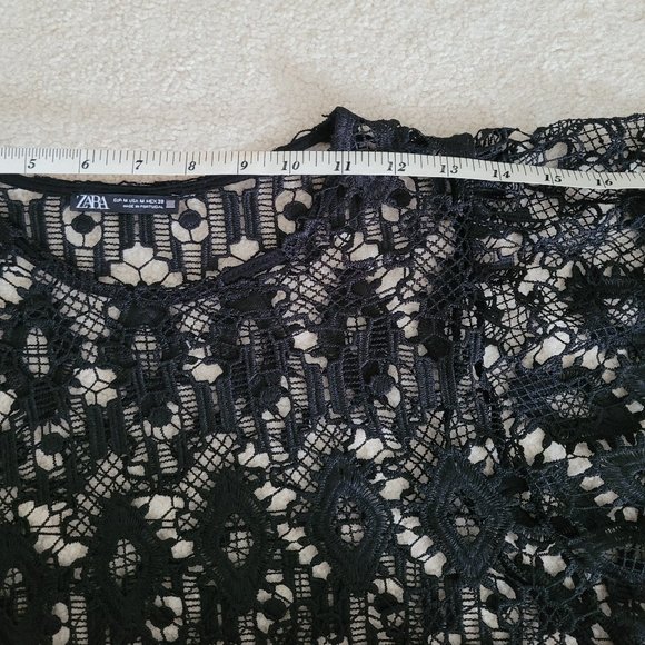 Zara lace cut out top Size M NWOT - Picture 7 of 8